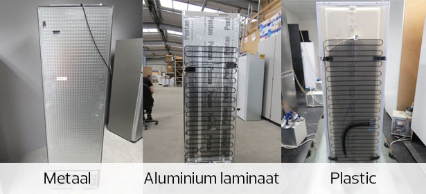 koelkasten achterkant materiaal